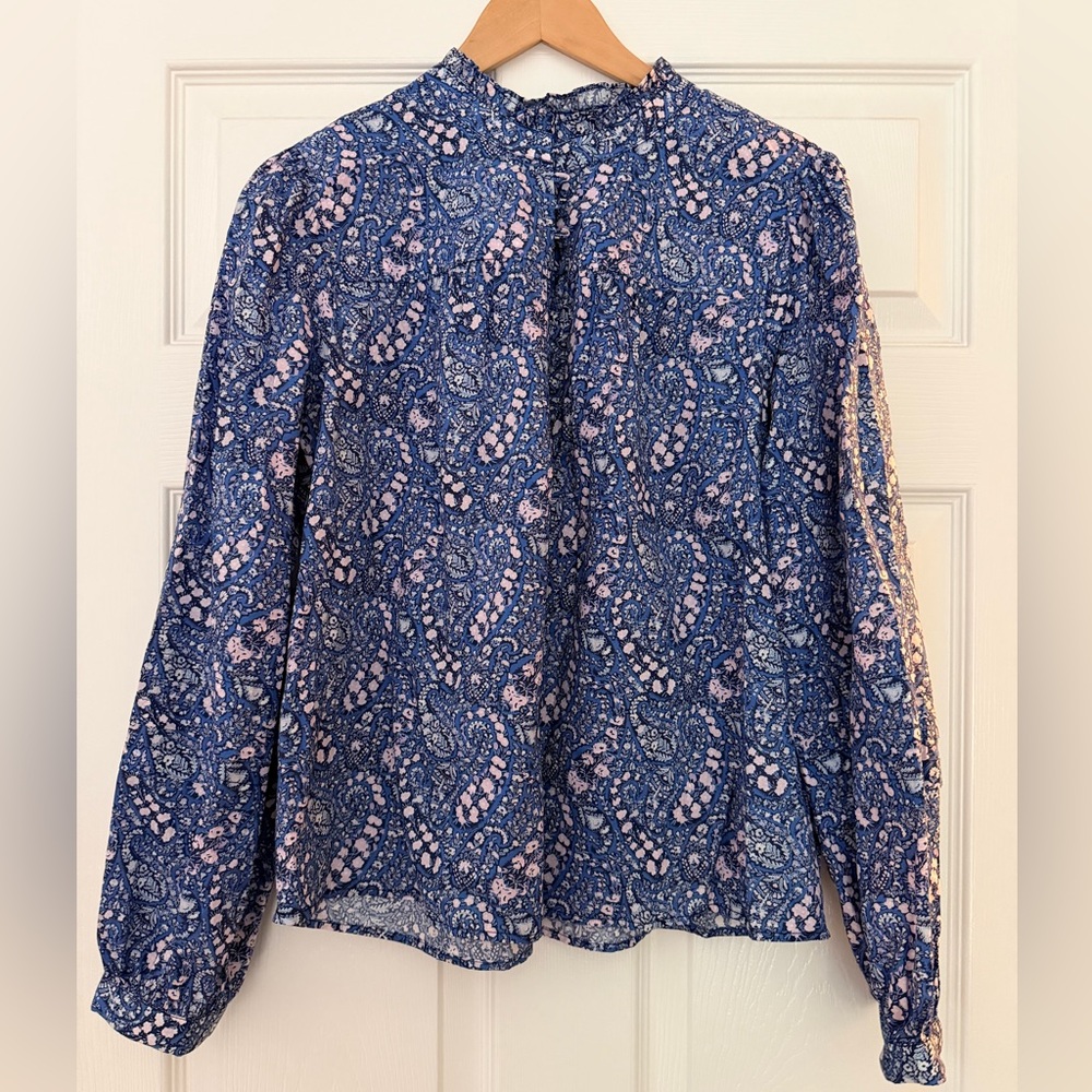 Blue Paisley Women's Top